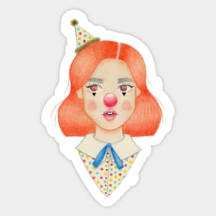 Clown Girl Sticker